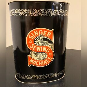Singer Sewing Machine Metal Waste Basket